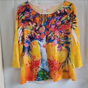 Leoma Lovegrove Christmas 3/4 sleeve top